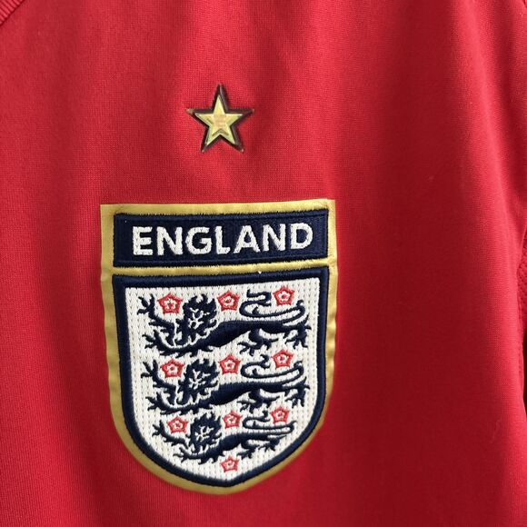 GUC England 2006 2008 Away Shirt Football Soccer Red Jersey Umbro Men’s SIZE XL - Picture 2 of 9